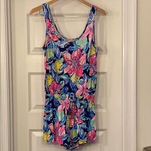 Lilly Pulitzer tank style Floral Romper - like New